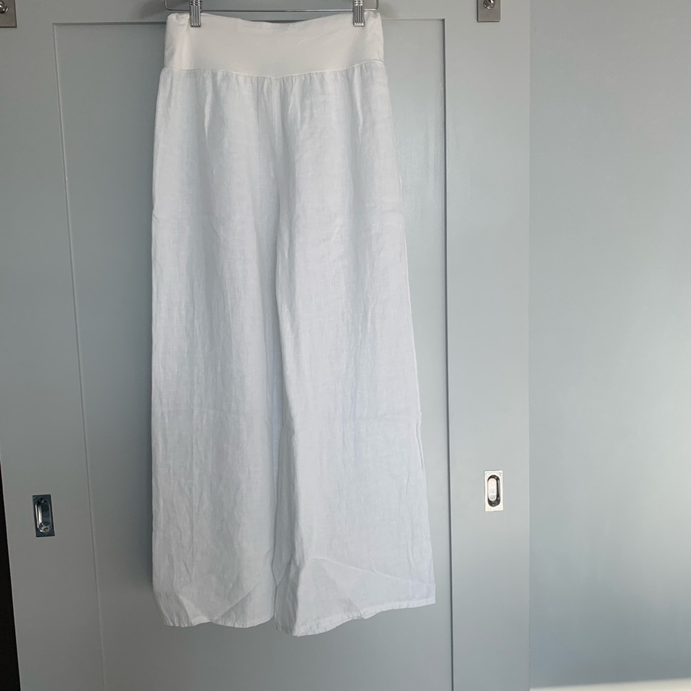 Cobblestone living white linen pants - Picture 4 of 8